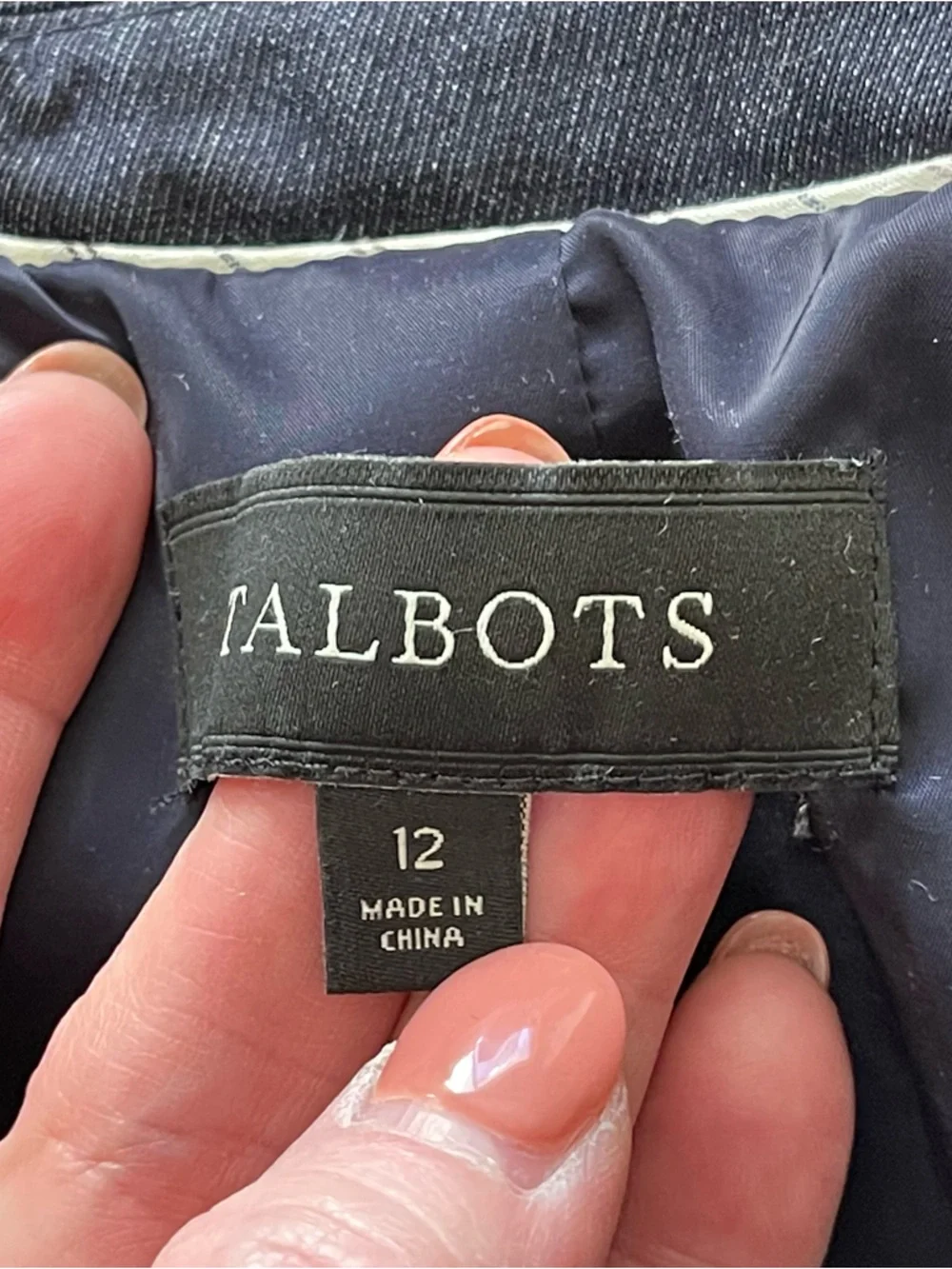 Talbots Women's Double Button Navy Blazer - Picture 10 of 10